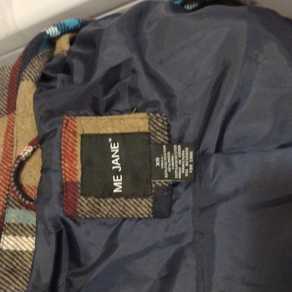 Me Jane Women's Plaid Peacoat Multi Color, Size XS - Picture 15 of 15